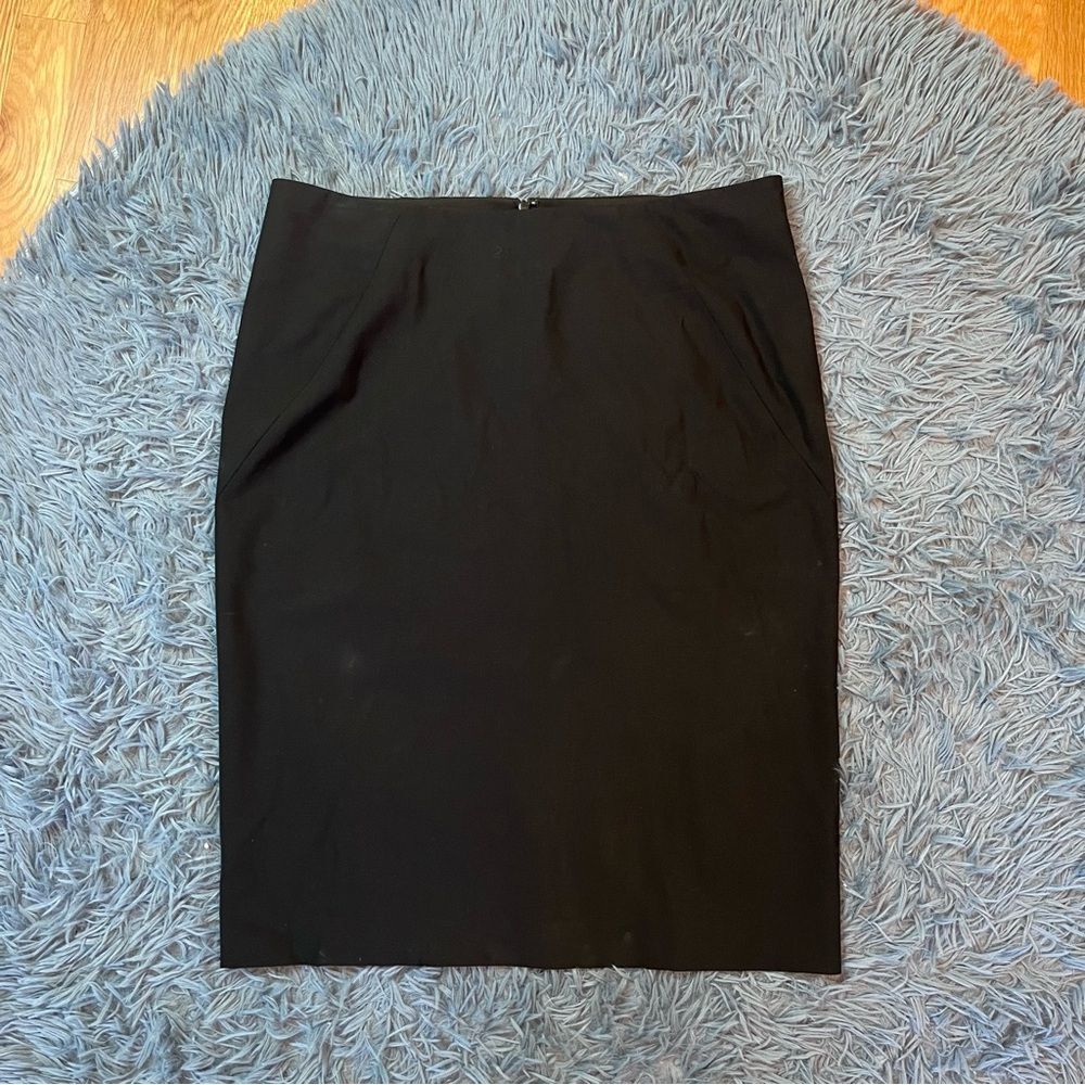 Theory Black Midi Pencil Skirt